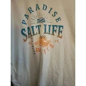 SALT LIFE Paradise Awaits Graphic SS Pocket Tee NWT Medium NWT CR2 Excellent